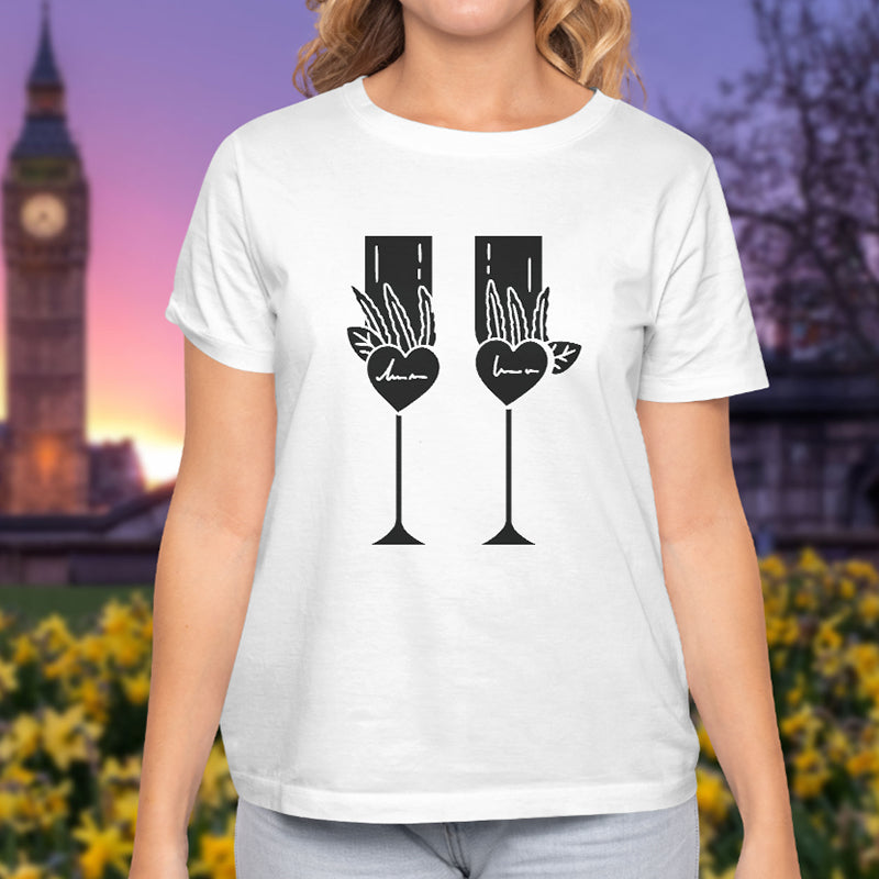 Valentine's Day T-Shirts Couple Love Print Sweet Style
