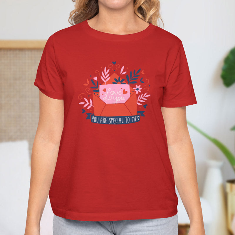 Valentine's Day T-Shirts Couple Love Print Sweet Style