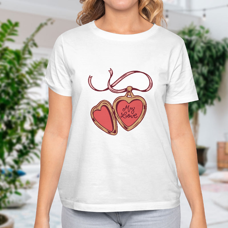 Valentine's Day T-Shirts Couple Love Print Sweet Style