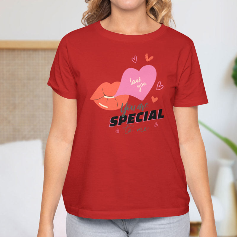 Valentine's Day T-Shirts Couple Love Print Sweet Style