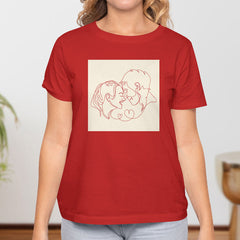 Valentine's Day T-Shirts Couple Love Print Sweet Style