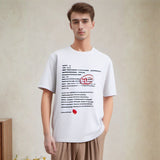 Men T Shirts Letter Print Short-Sleeve T-shirt