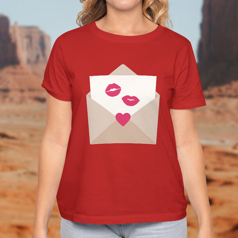 Valentine's Day T-Shirts Couple Love Print Sweet Style