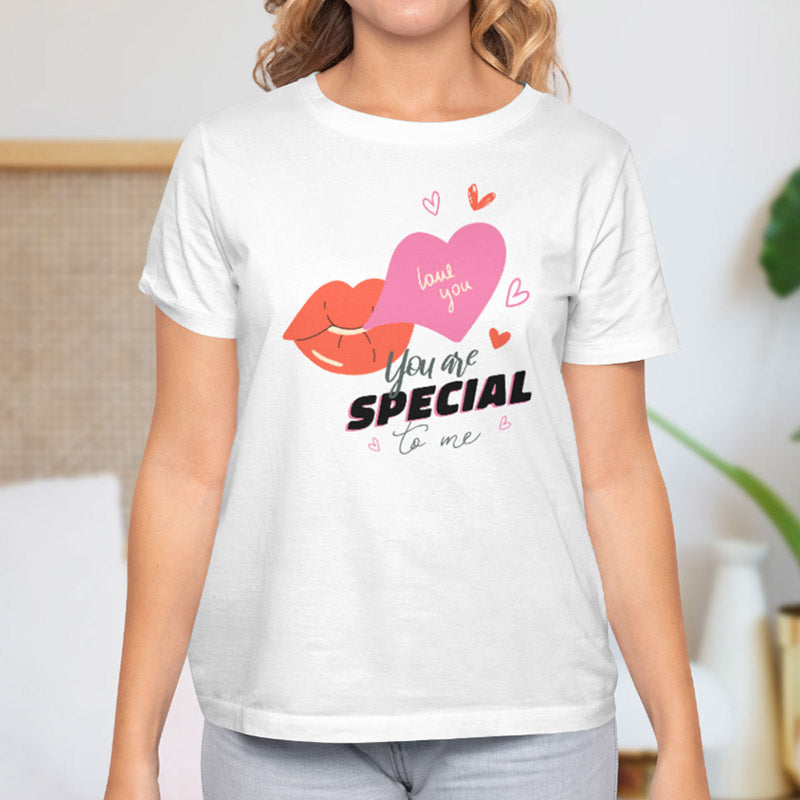 Valentine's Day T-Shirts Couple Love Print Sweet Style