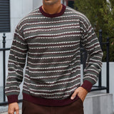 Men Sweater Men's Autumn and Winter Crew Neck Casual