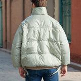 Men Jacket Flocking Warm Quilted Jacket