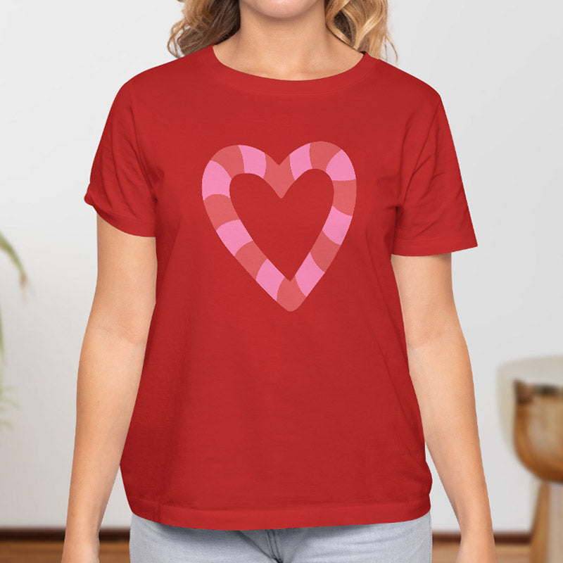 Valentine's Day T-Shirts Couple Love Print Sweet Style