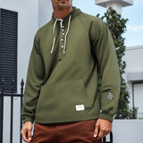 Mens Hoodie Outdoor Vintage Loose Loose