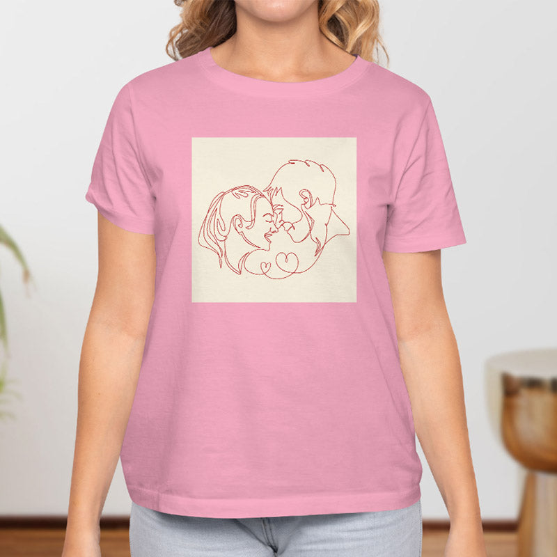Valentine's Day T-Shirts Couple Love Print Sweet Style