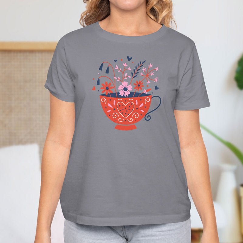 Valentine's Day T-Shirts Couple Love Print Sweet Style