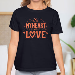 Valentine's Day T-Shirts Couple Love Print Sweet Style