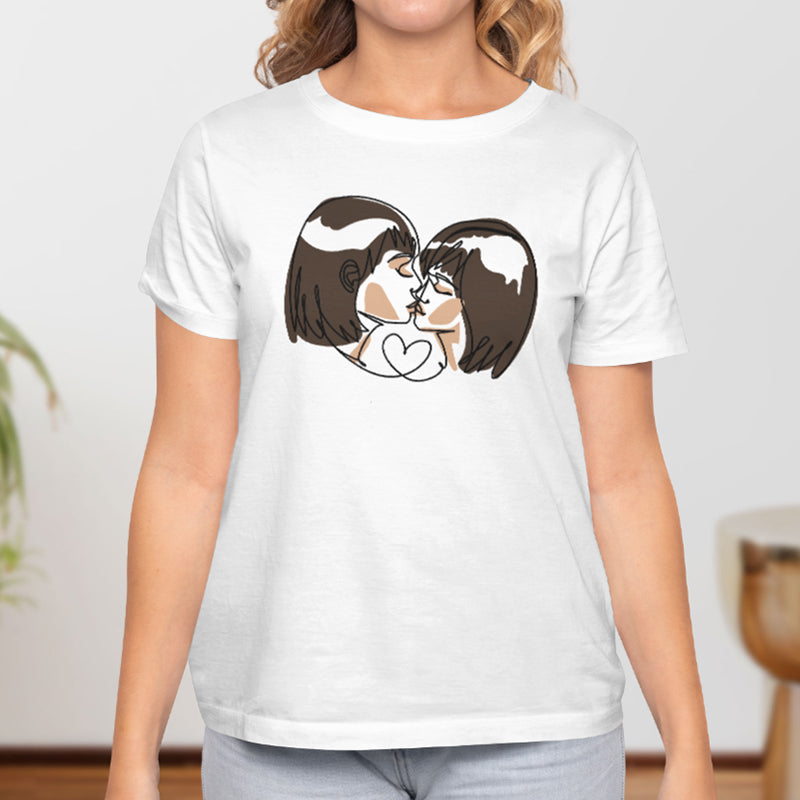 Valentine's Day T-Shirts Couple Love Print Sweet Style