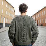 Men Sweater Winter Embroidery Cardigan