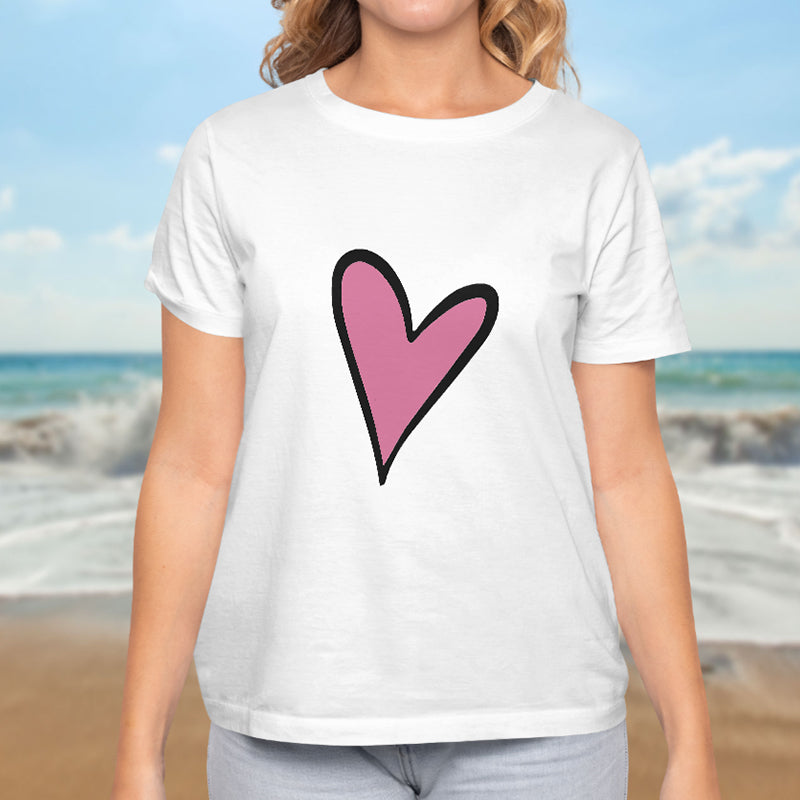 Valentine's Day T-Shirts Couple Love Print Sweet Style