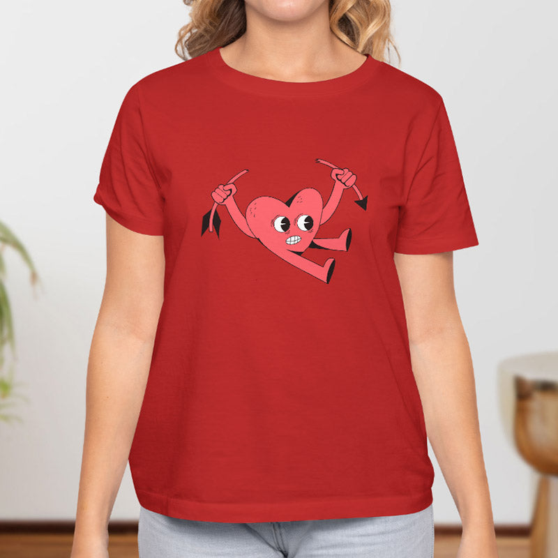Valentine's Day T-Shirts Couple Love Print Sweet Style