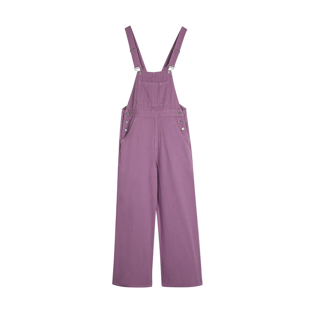 Overalls Men Jumpsuit Casual Denim Overalls Men's Ins American Street Fashion Simple Straight Trousers Jumpsuit
