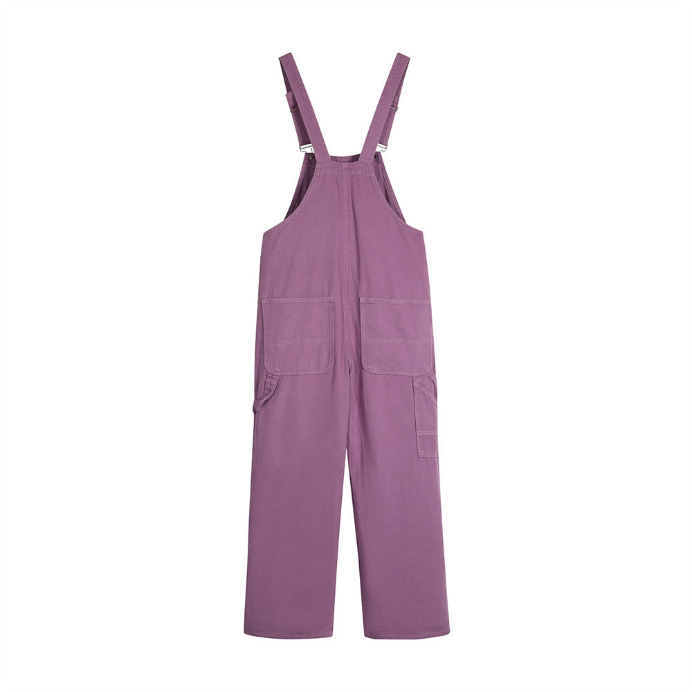 Overalls Men Jumpsuit Casual Denim Overalls Men's Ins American Street Fashion Simple Straight Trousers Jumpsuit