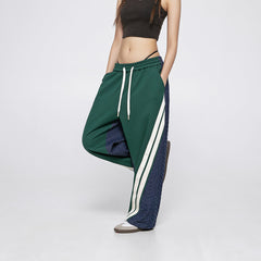 Unisex Sweatpants Stitching Casual Trousers for Men and Women