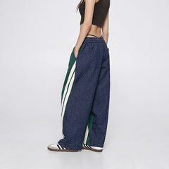 Unisex Sweatpants Stitching Casual Trousers for Men and Women