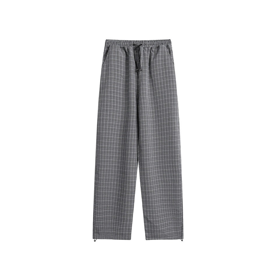 Unisex Sweatpants Vintage Plaid Casual Pants for Men and Women