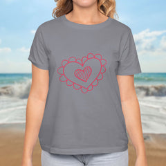 Valentine's Day T-Shirts Couple Love Print Sweet Style