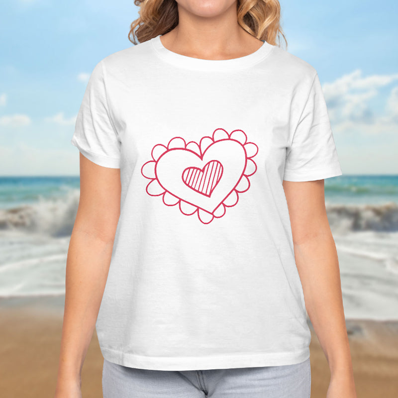 Valentine's Day T-Shirts Couple Love Print Sweet Style
