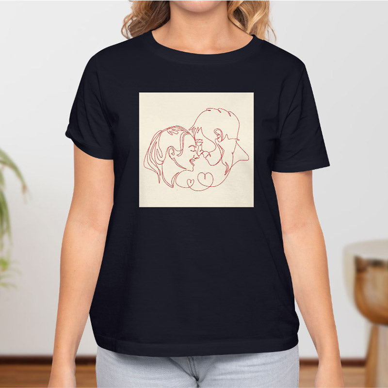 Valentine's Day T-Shirts Couple Love Print Sweet Style