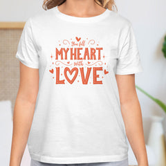 Valentine's Day T-Shirts Couple Love Print Sweet Style