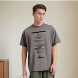 Men T Shirts Letter Print Short-Sleeve T-shirt