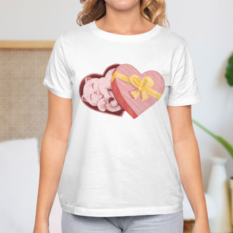 Valentine's Day T-Shirts Couple Love Print Sweet Style