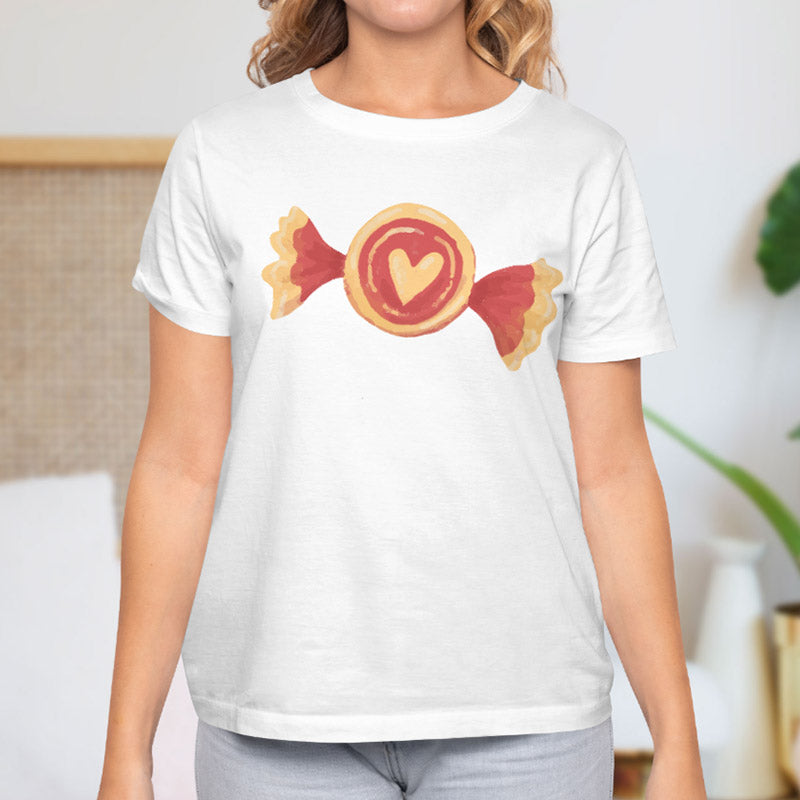 Valentine's Day T-Shirts Couple Love Print Sweet Style