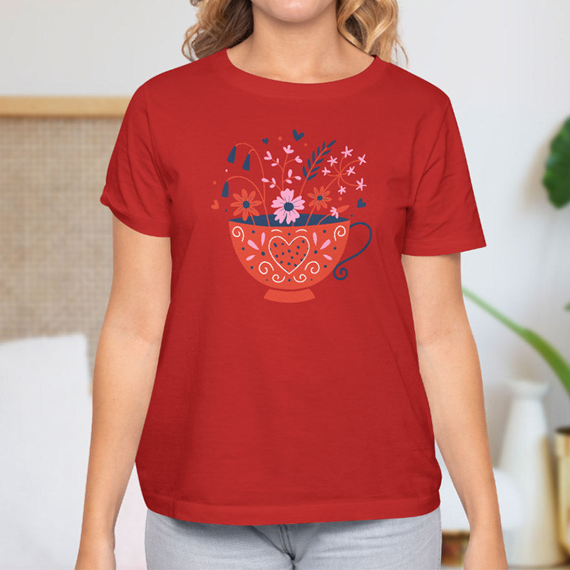 Valentine's Day T-Shirts Couple Love Print Sweet Style