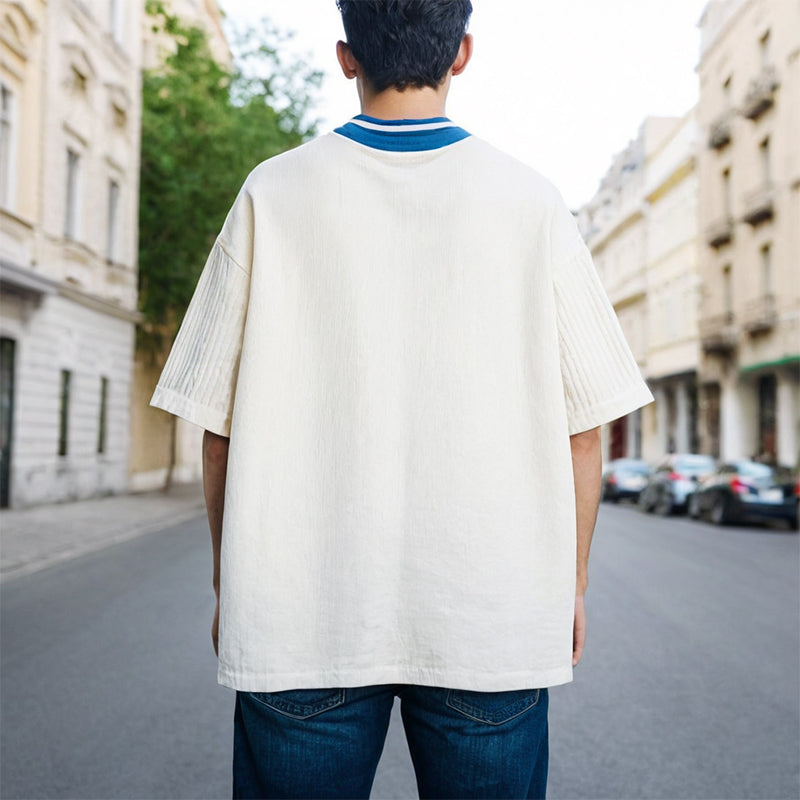 Unisex Polo Shirt Vintage Half Sleeve Top