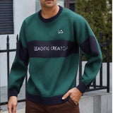 Men Sweater Men's Autumn and Winter Letter Embroidery