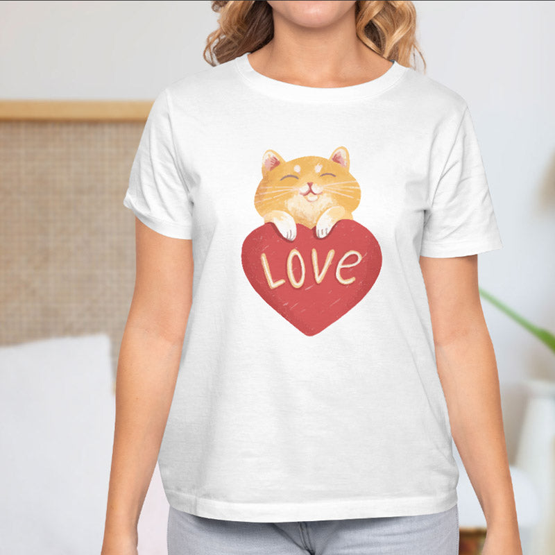 Valentine's Day T-Shirts Couple Love Print Sweet Style