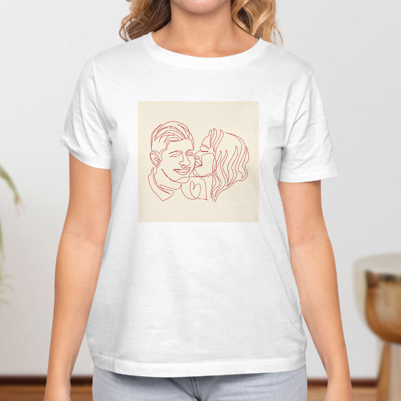 Valentine's Day T-Shirts Couple Love Print Sweet Style