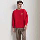 Men Sweater Embroidery Loose Autumn and Winter