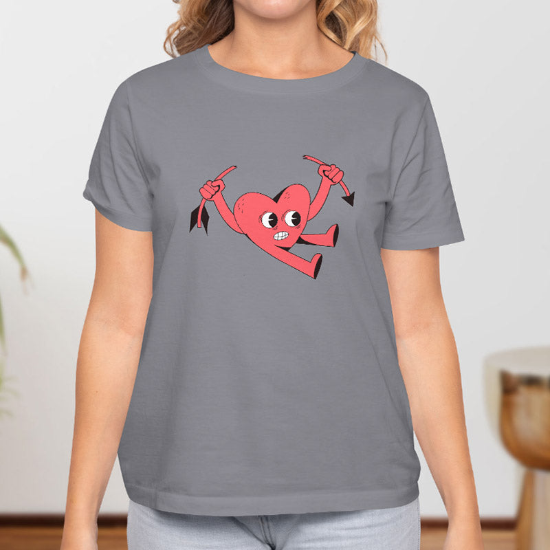 Valentine's Day T-Shirts Couple Love Print Sweet Style
