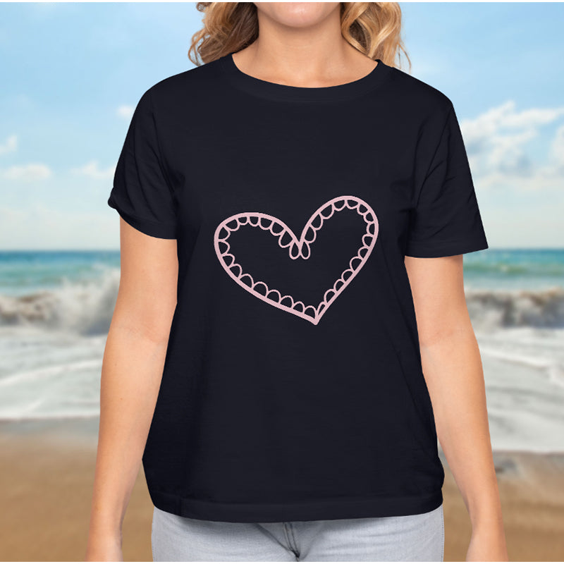 Valentine's Day T-Shirts Couple Love Print Sweet Style